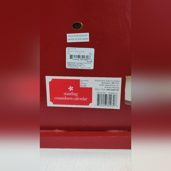 Christmas Countdown Wood Calendar Santa Snowman Reindeer New Condition - Picture 5 of 6